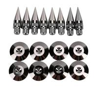 Yctze Adjustable Copper Speaker Spike Pad Kit for Home Audio Enthusiasts with Subwoofers Cd Dvd Amplifiers, Isolates Vibrations to Boost Sound Clarity, Leveling Nuts for Uneven