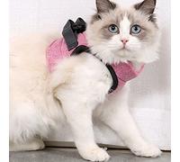 Yctze Adjustable Escape Proof Pet Harness and Leash Set Cats - Comfortable and Breathable Walking Jacket, Jogging, Training, and Adventures - Includes Vest and Traction Rope (S)