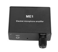 Yctze Adjustable Gain Electret Microphone Amp 0-20db | 3.5mm interface, built-in bias, power supply options, designed for condenser mics, mixed output functionality