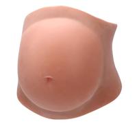 Yctze Adjustable Silicone Pregnant Belly Costume, Lightweight Soft Artificial Baby Bump, Touch Fastener Design Belly for Parties, Stage Performance & Photography (Bronze)