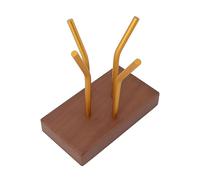 Yctze Adorable Cake-Shaped Coffee Holder with Premium Wooden Base and Sturdy Copper Rods - Decorative Coffee Storage Rack