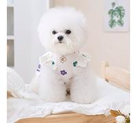 Yctze Adorable Dog Floral Dress with Flutter Sleeves, Soft Comfortable Print for Spring/Summer XL (M (8.8-12.1lb))