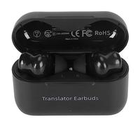 Yctze Advanced Language Translator Earbuds - Real-Time Translation in 127 Languages, Wireless Connection, Noise Reduction, Battery Life, Multifunctional and Calling - Travel & (Black)