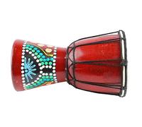 Yctze African Drum, Wooden Djembe Hand Percussion Instrument, Solid Wood Leather Drum with Great Sound, Ideal for Kids, Adults, Music Therapy & Gift