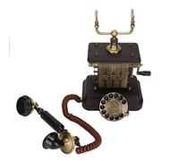 Yctze Antique Corded Telephone with Metal Handset and Cloth Cord - Vintage Landline Decorative Phone for Living Room and Bedroom