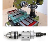 Yctze B12 Table Drill Accessory with Stable Three-Jaw Chuck, High- M10 Shaft Sleeve, and Double Flange Bearings