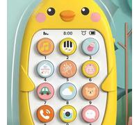 Yctze Baby Phone Toys, Early Educational Learning Machine Simulation Music Telephone Toy with Teether, Bright Colors Toy, Ideal for 1 to 3 Years Old Toddlers (Yellow)