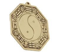 Yctze Bagua Mirror - Elegant Brass Hanging Feng Shui Mirror for Positive Energy and Home, Multifunctional Outdoor Decor