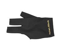 Yctze Billiards Gloves, 3 Fingers Open Design Elastic Wrist Gloves, Non Slip Pool Cue with Edge Locking Process, Ideal for Men, Women Left or Right Hand (Black)