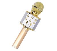 Yctze Bluetooth Karaoke Microphone, Large Speaker 360 Degree Surround Sound Microphone, Voice Changing Function with LED Light, Ideal for Karaoke Party & Performance