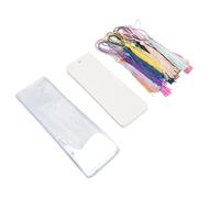Yctze Bookmark Blanks - Bookmark Set with Tassels and Protective Sleeves Rounded Corner Book Marks Craft Decoration - Making - Book Covers & Accessories (White)