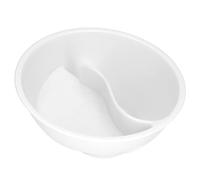 yctze bpa Multifunction Cereal Bowl with Separated compartments for ice Cream Yogurt Berries French Fries Anti Soggy Stackable Snack White