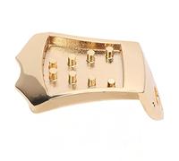 Yctze Bronze Mandolin Tailpiece - 8 String Metal Bridge Replacement for Enhanced Sound and Quick String Changes (Gold)
