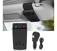 Yctze Car Handsfree Speakerphone Kit - Sun Clamp/Holder with Built-In Speaker, Auto Music Player, & Noise Cancellation, Multi-Device Pairing, Battery Life Clear Calls and Streaming in Your
