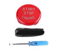 Yctze Car One-key Start Button,Anti-scraping Engine Ignition Switch Cover for E Disk Bottom(Red (chassis E)) for bmw 1 series e82 start button