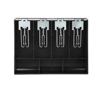 Yctze Cash Drawer Register Insert Tray Replacement Cashier Box with Metal for Supermarket, Store and More (Black)