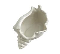 Yctze Ceramic Conch Shell Jewelry Dish, White Conch Shape Ceramic Tray, Ocean Style Storage Bowl with Decorative Design, Ideal for Earrings, Necklace, Keys & Gifts for Wife Mother