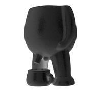 Yctze Ceramic Er Pot, Ceramic Er Pot Simulation Tive Little Man Pees Decoration Succulent Planter Pot for Office Desktop e Er PotSucculent Planter (Black)