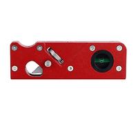 Yctze Chamfer Plane for Woodworking, Portable Aluminum Alloy Trimming Tool with Bubbles - Effortless Flattening & Corner Shaping in (Red)