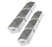 Yctze Closet Organizers Bins, 6 Pack Foldable Fabric Trapezoid Storage Baskets, Shelf Storage Cubes with Handles, Ideal for Clothes, Towels, Purse, Toys & Books, 16.54x11x7.87inch (Gray)