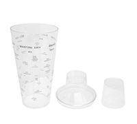 Yctze Cocktail Shaker Bar Accessories Drink Mixer Shaking Tool with Scale Clear Martini Plastic Measurements