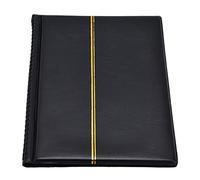 Yctze Coin Collection Book with 250 Transparent Pockets - Premium PU Leather Coin Storage Album for Safe Commemorative Collecting (Black)
