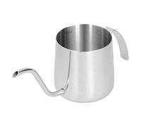 Yctze Compact 304 Stainless Steel PTFE Coffee Kettle - Gooseneck Pour Over Pot for Single Serve Coffee (250ml Stainless Steel)