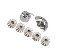 Yctze Complete Bobbin Kit with Shuttle Hook and Case for Vintage Household Sewing Machines, Solid Metal Parts for Efficient Sewing, Includes 5 Bobbins