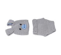 Yctze Cute Animal Baby Photography Costumes - Woolen Thread Outfits & Props for Infants - Adorable Crochet Baby Clothes for Memorable Photo Shoots (Gray)