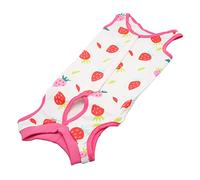 Yctze Cute Strawberry Cat Recovery Suit for Surgery Comfortable Breathable -Licking Post-Op Shirt for Indoor Use (S)