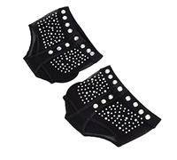 Yctze Dance Paws Pad Black - Comfortable Toe Foot Thongs Designed Ballet, Belly Dance, Lyrical, Jazz & Modern - Durable, Slip-Resistant Sock Shoes with Rhinestone Finish (M/36~37 Size)