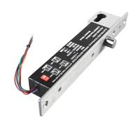 Yctze DC12V Electric Lock with Key - Elegant Narrow Type Mortise Deadbolt for Wood and Glass Doors with Circuit