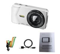 Yctze Digital Camera, 4K 64MP Selfie Video Camera with 18X Zoom and 2.8 Inch LCD Screen, for Teens Adults Beginners Travel Photography (White)