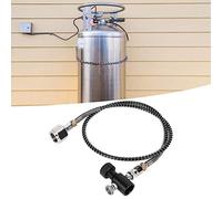 Yctze DIN477 36in Spring Hose CO2 Adapter Kit with Release Valve for - Black ASA, Fits TR21-4/W21.8-14, Compatible with Large CO2 Tanks