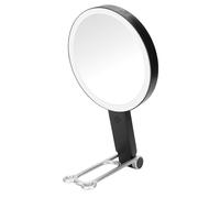 Yctze Double Sided 1X 30X Lighted Magnifying Makeup Mirror, USB Rechargeable 3 Color Temperature LED Mirror, Folding Round Shaped with 64 LED Chips, Ideal for Travel & Business (Black)