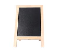 Yctze Double Sided Easel Chalkboard 19x30cm Polished Wooden Structure with Magnetic Foldable Stand and Accessories for Advertising