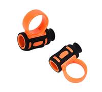 Yctze Drumsticks Aid Silicone Finger Control Clamp/Holder for Beginners Jazz Drumming, Comfortable Grip and Finger (Black Orange)