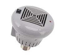 Yctze E27 50W to 100W Adjustable Pet Heating Bulb with Grey Housing - 3 Gears Basking Light for Reptile & Small Pet Enclosures, Heat Lamp for Optimal Comfort