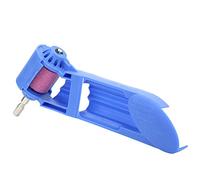 Yctze Efficient Drill Bit Sharpener with Brown Corundum Wheel for Quick Sharpening of Multiple Sizes - User-Friendly Grinding Tool (Blue)