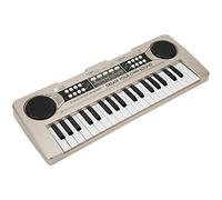 Yctze Electronic Keyboard for Kids - 37 Keys Musical Instrument with Microphone, Portable Electric Piano with Multiple Sounds and Rhythms for Children (Brown)