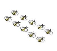 Yctze Embroidered Bee Patch Iron On 10pcs Little Bee Patch Shape Ironing Sewing Patches Sewing Embroidered Patches Shoe Appliqué