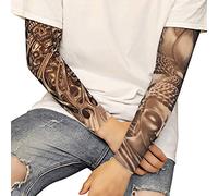 Yctze Experience the UV with Our 1 Pcs Temporary Tattoo Print Arm Sleeves - Unisex, Stretchable Fabric, Easy Slip-On & Off Parties, Sports, and Wear! (TS-78)