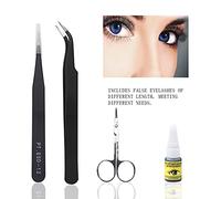 Yctze False Eyelashes Extension Kit, Complete Eyelash Styling Set with Case, Includes Tweezers, Glue, Blower & False Lashes, 23Pcs