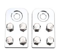 Yctze Flat Lug Battery Terminal Blocks, 4 Position 2 Row Aluminum | Aluminum Alloy, Automotive Marine Solar, Threaded Stud and Bolt Fit, Battery Terminals, Four Cable Distribution