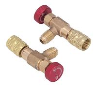 Yctze G - /4SAE Male Thread & 5/16SAE Female Thread - Brass AC Valve for Easy Refrige Ve,Refrigerant Charging Valve,/4SAE Male,5/16SAE Female,HVAC Refrigerant Adapter,Condi