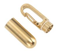 Yctze Gold Stainless Steel Keychain Medication Box - Portable for Outdoor Travel
