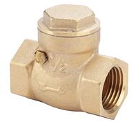 Yctze Golden Brass One Way Female Thread Swing Check Valve for Water Systems - DN15 (DN15)