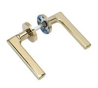 Yctze Golden Door Lever Lock - -Collision Mechanical Knob for Bedrooms & Rooms, Easy to Install with Complete Accessories