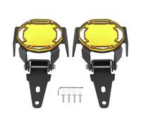 Yctze GS1250 Fog Lights Protectors Fog Light Guard Fog Light Cover Fog Lamp Cover Aluminum Protective Cover LED Lamp Protector for R1200GS/R1250GS Adventure LC (Yellow)