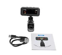 Yctze Guitar Tuner On for Guitar Ukulele Violin - Rechargeable Chromatic Tuner with Color Screen, 360° Rotatable for Acoustic & Instruments - Pack - Tuning Accessory for Musical (900C)